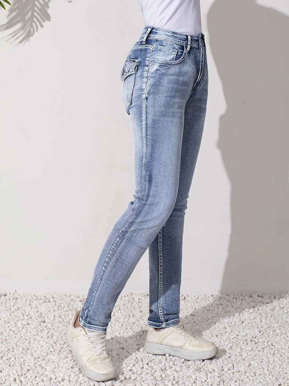 Женские джинсы Boot Cut с эффектом подтяжки ягодиц и контроля живота — фото 4
