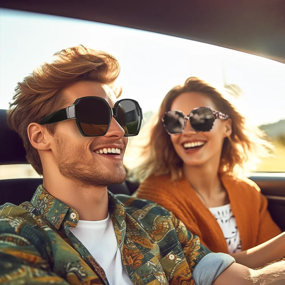 

Квадратные, увеличенные, поляризованные очки, надеваемые поверх солнцезащитных очков, с легкой крупной оправой, для женщин и мужчин TINHAO, F01-black-non Mirror