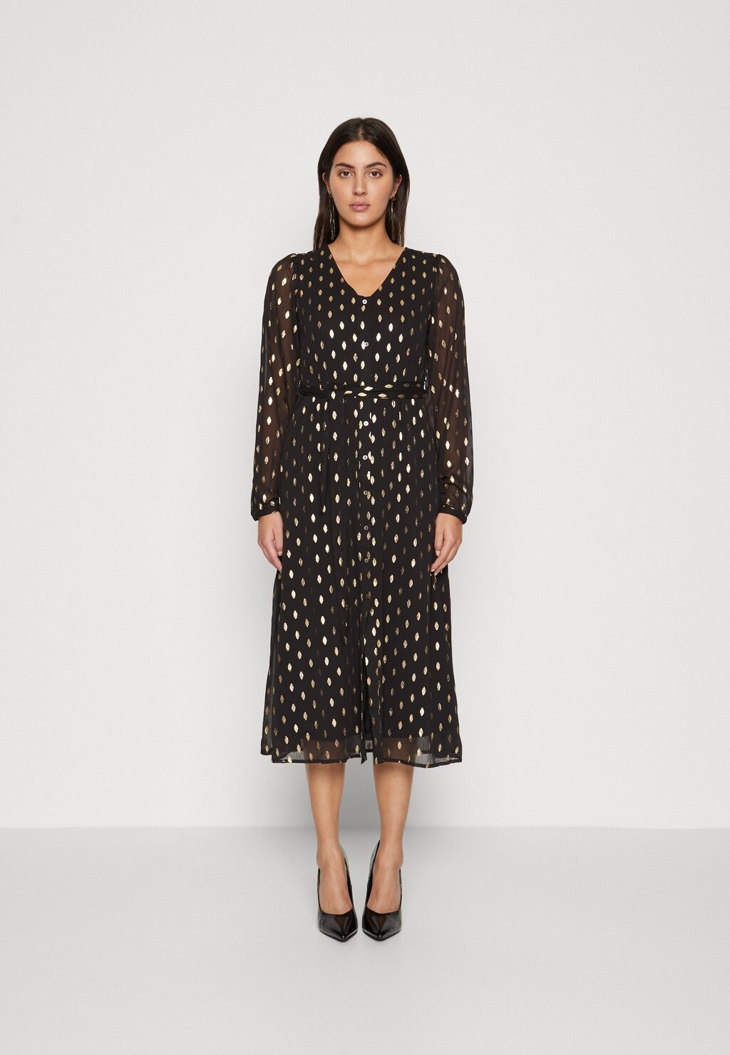 

Классическая рубашка ONLY ONLANINE FOIL SHIRT DRESS, черный