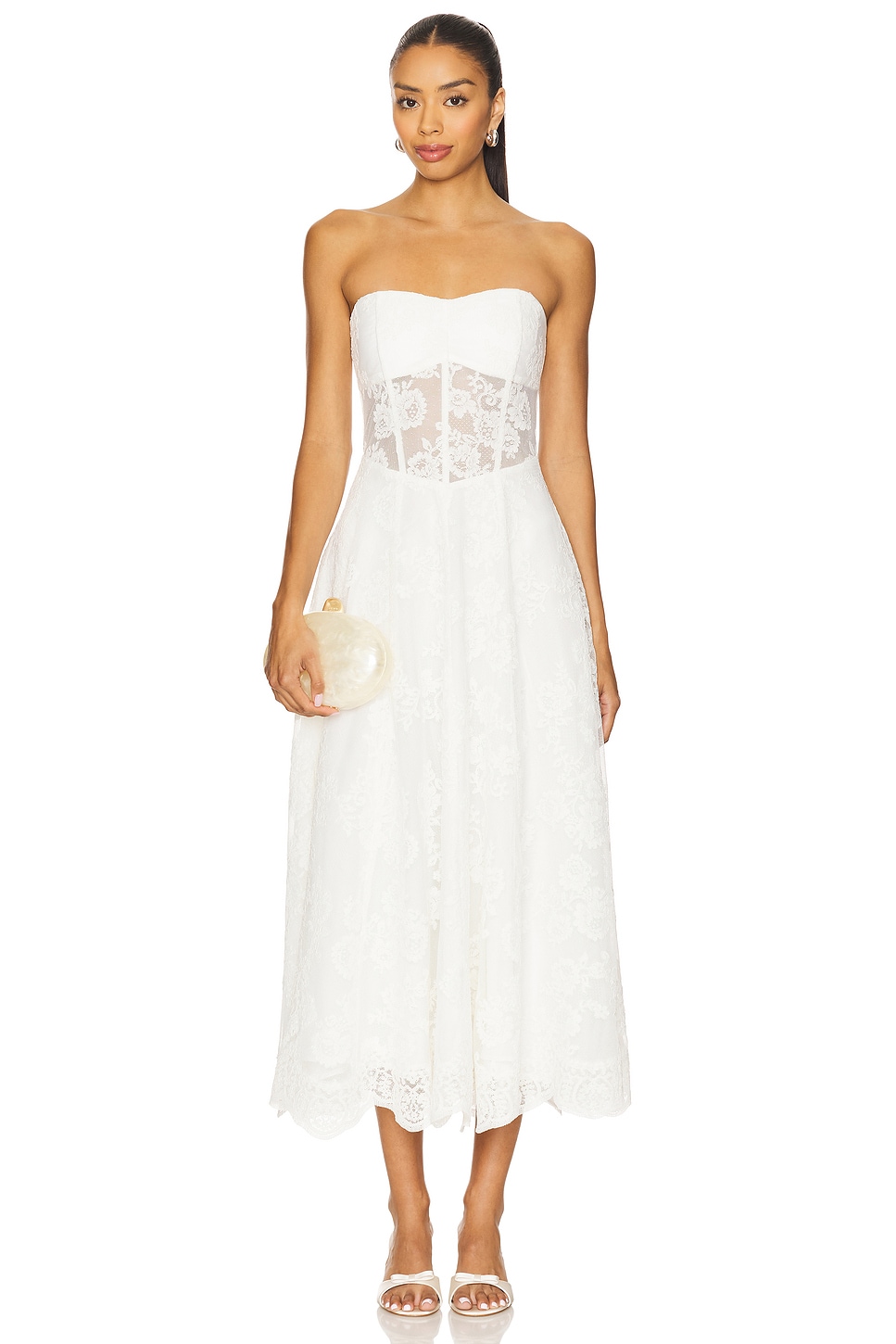 

Платье "Hazel" V. Chapman, white chantilly lace