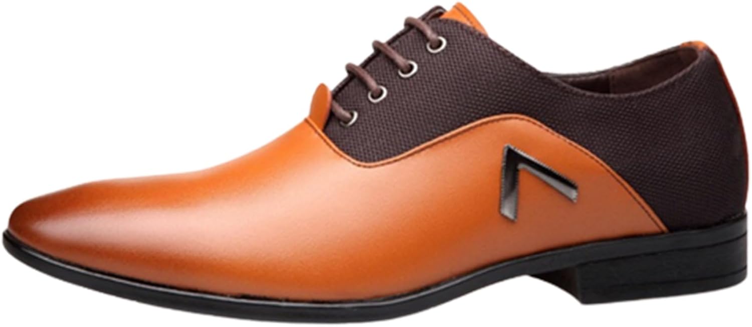 

Мужские туфли ADMLZQQ Оксфорды Повседневные Ретро Классика Удобные Формальные Дерби Деловые туфли для мужчин, оранжевый
