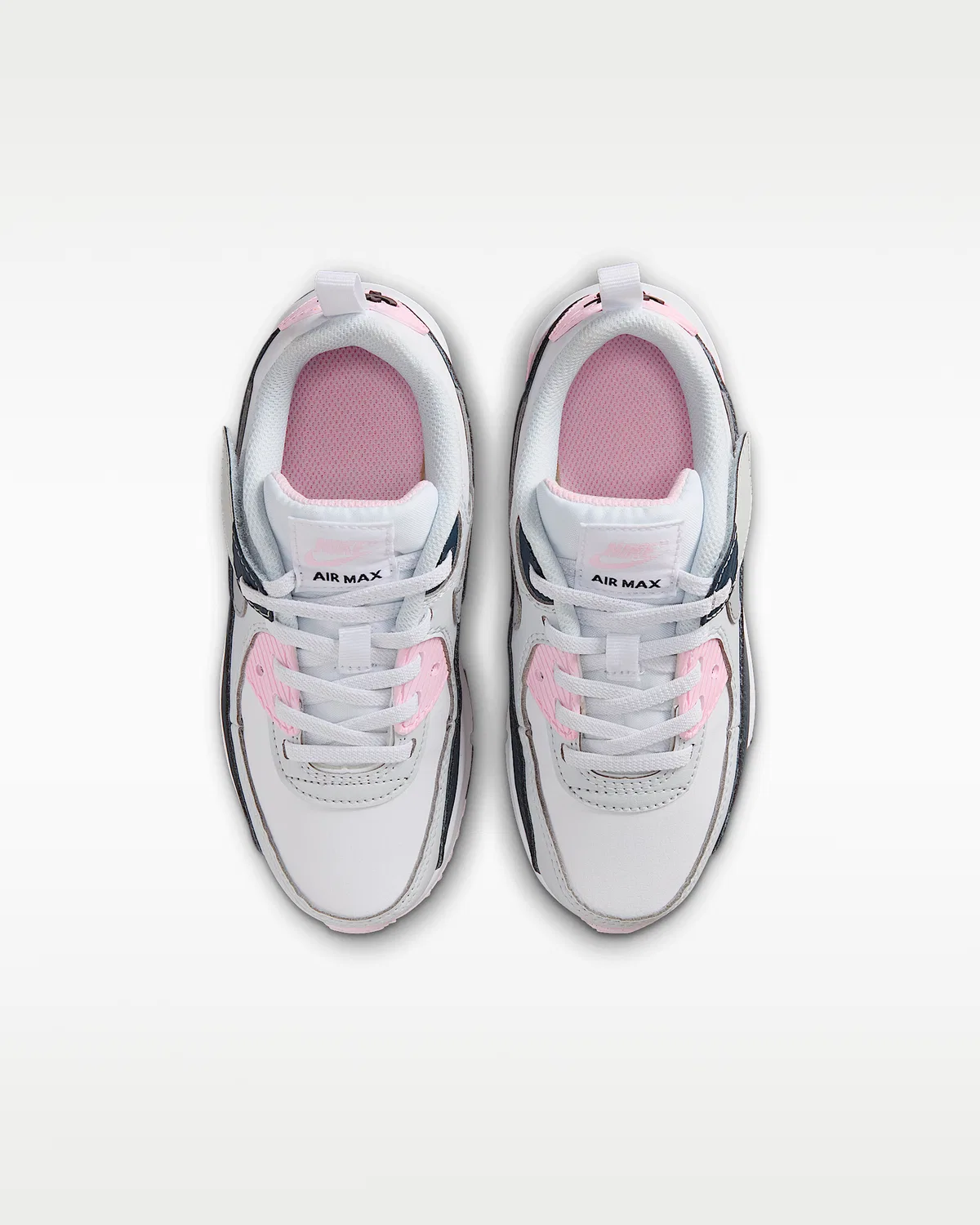 Детские кроссовки Nike Air Max 90 EasyOn, White/Pink Foam/Armory Navy/Wolf Grey — фото 4