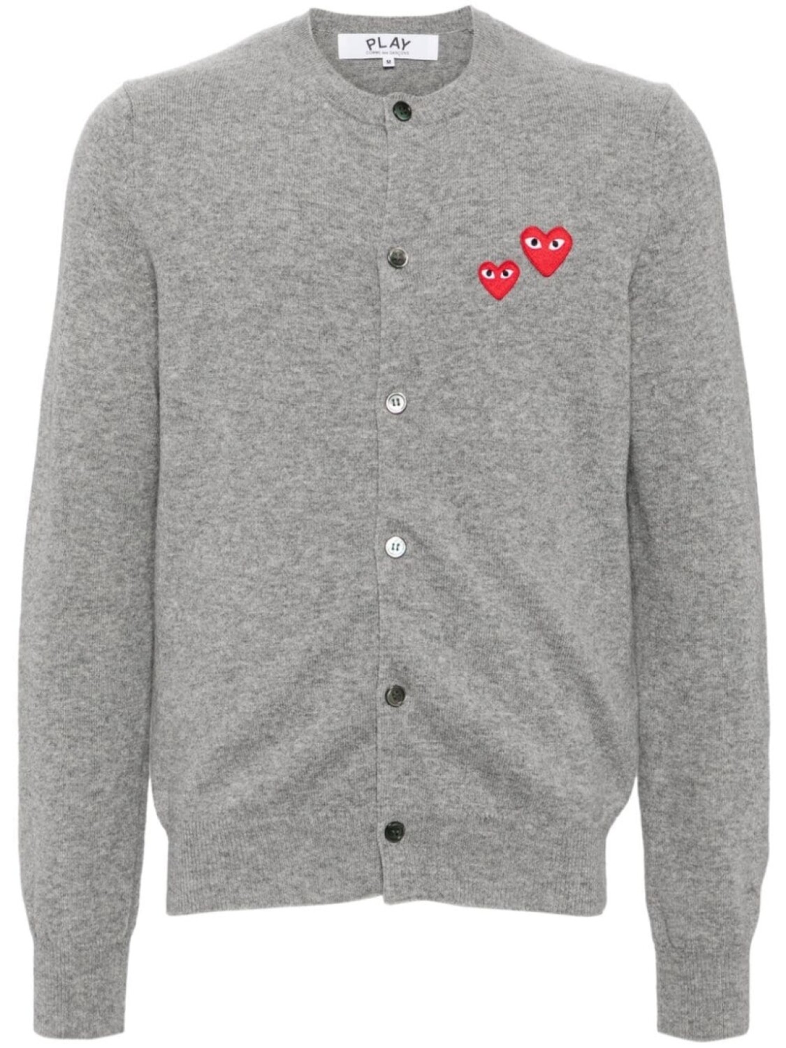 Comme Des Garçons Play шерстяной кардиган с сердечками, серый