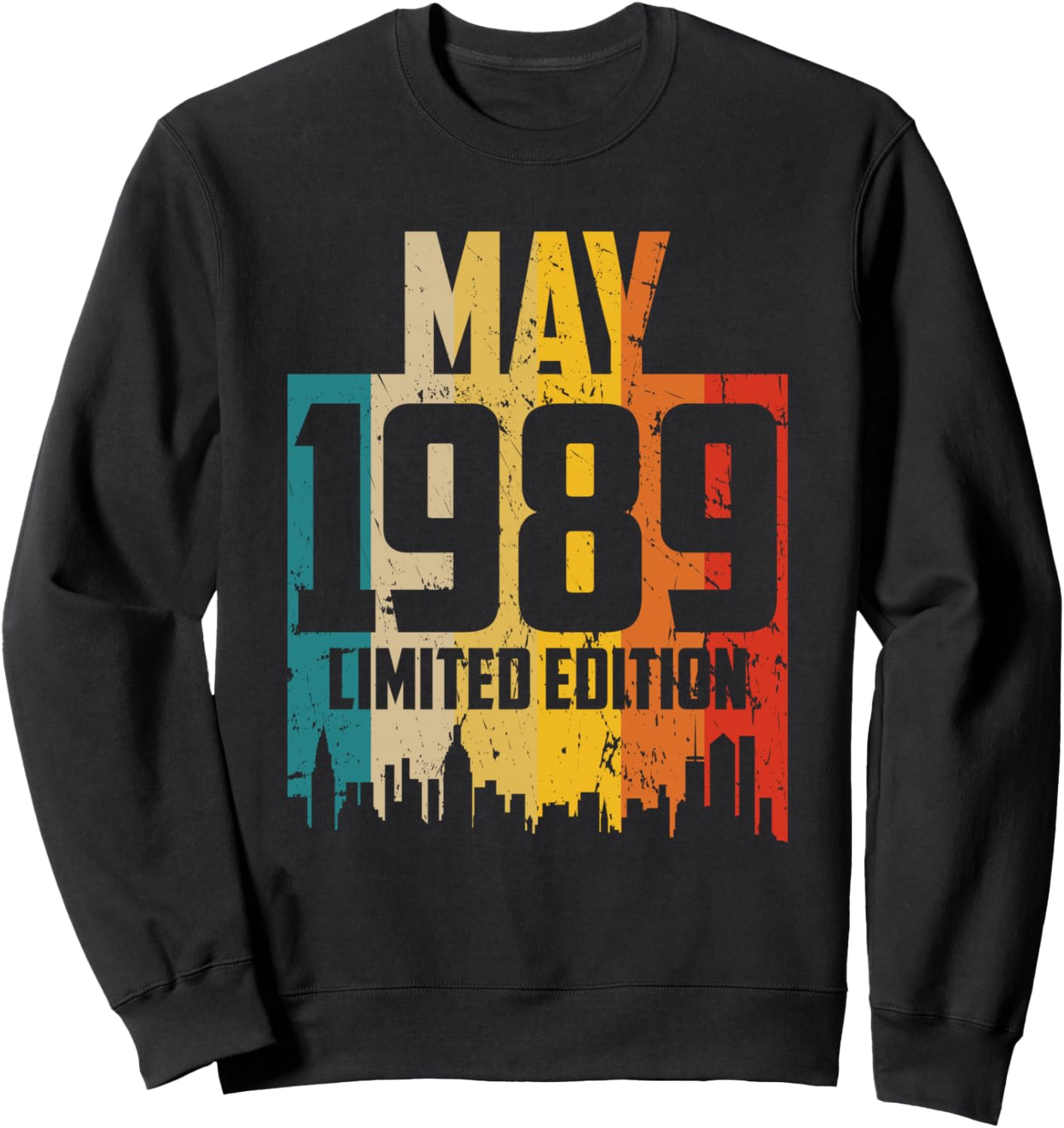

Лимитированная серия 1989 года, ретро-винтажная толстовка к 35-летию May 1989 35 Years Old Birthday Limited Edition, черный