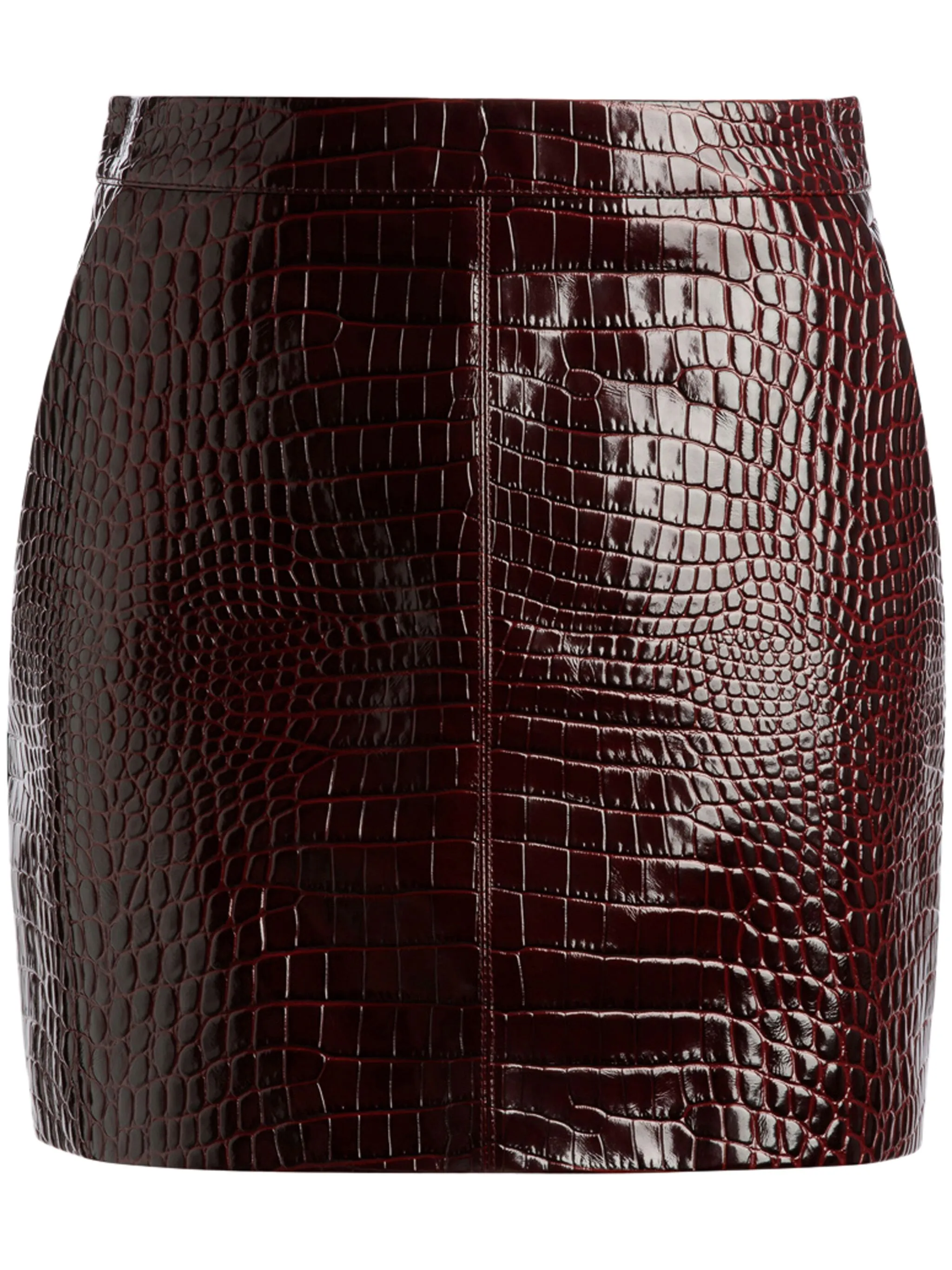 

Мини-юбка из крокодиловой кожи Bally, красный