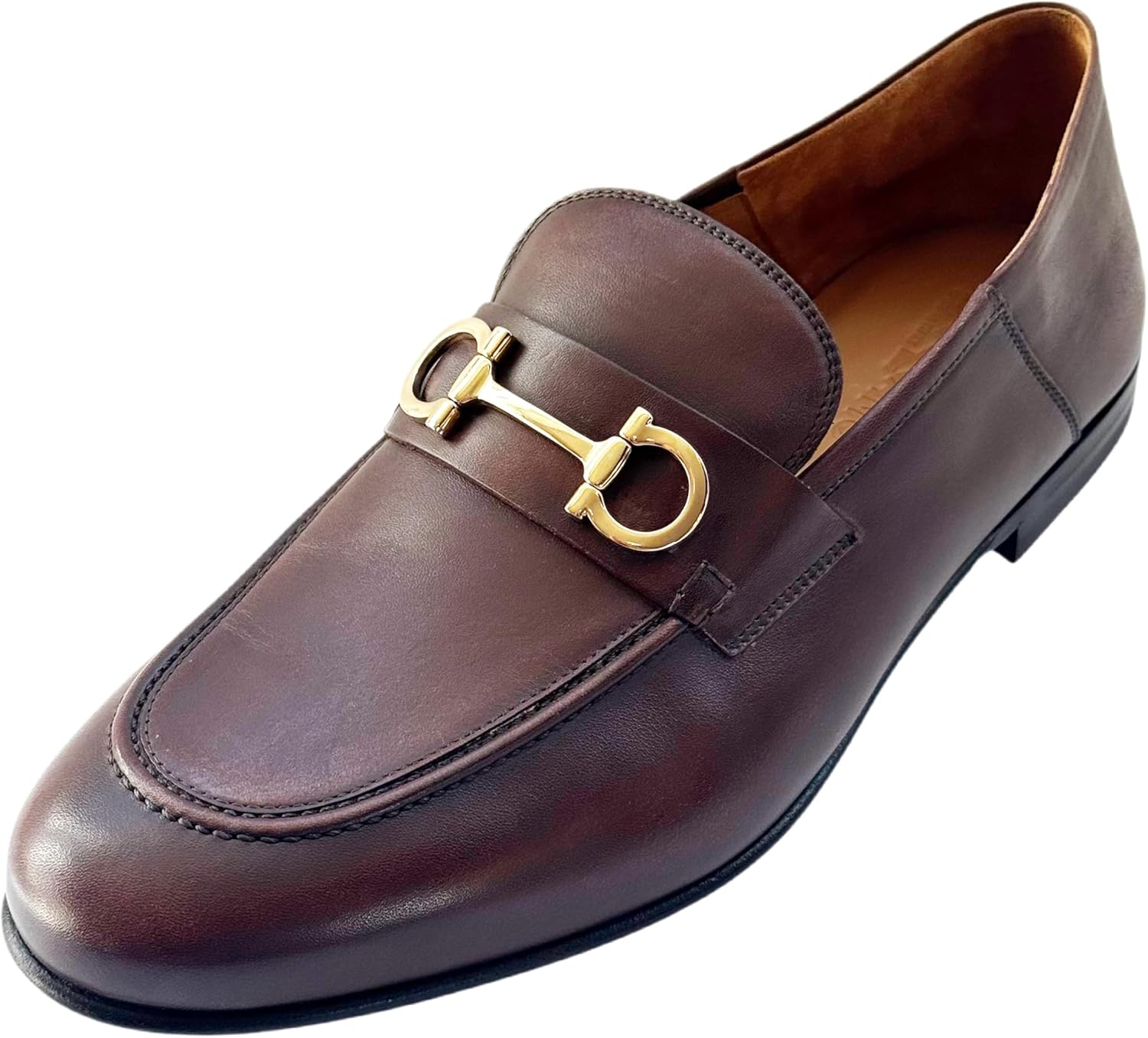 

Мужские лоферы Ferragamo с пряжкой Gancini из коричневой кожи, без шнурков (Salvatore)