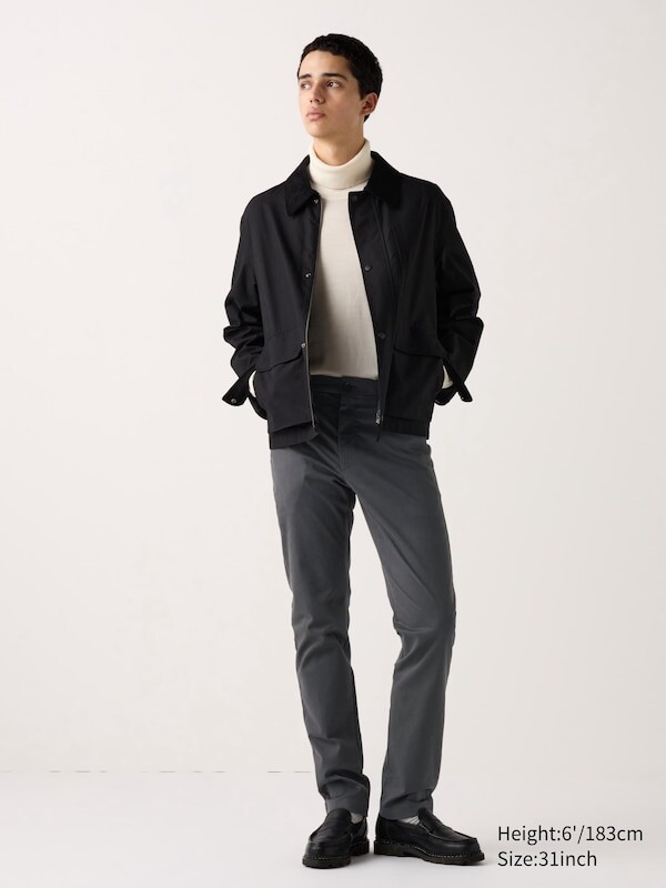 

Облегающие брюки-чинос Uniqlo, серый