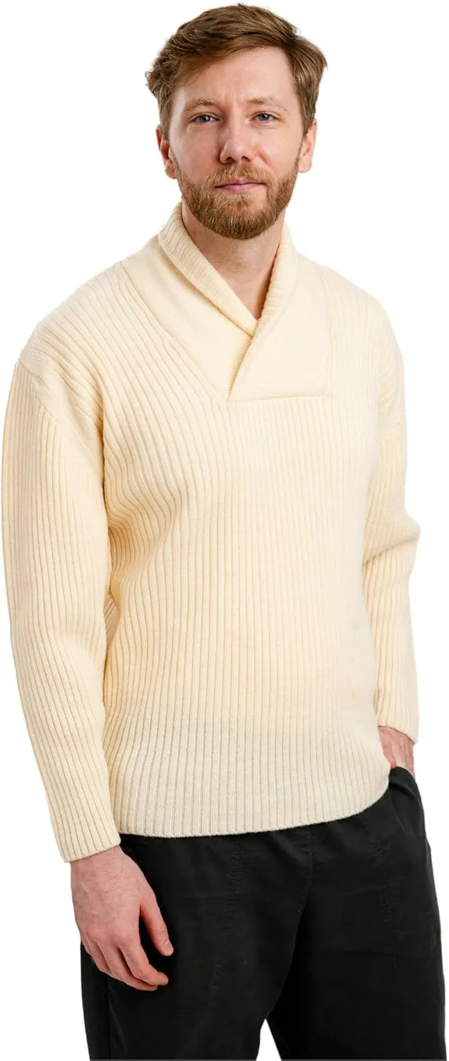 

SAOL мужской свитер из мериносовой шерсти с воротником-шалькой