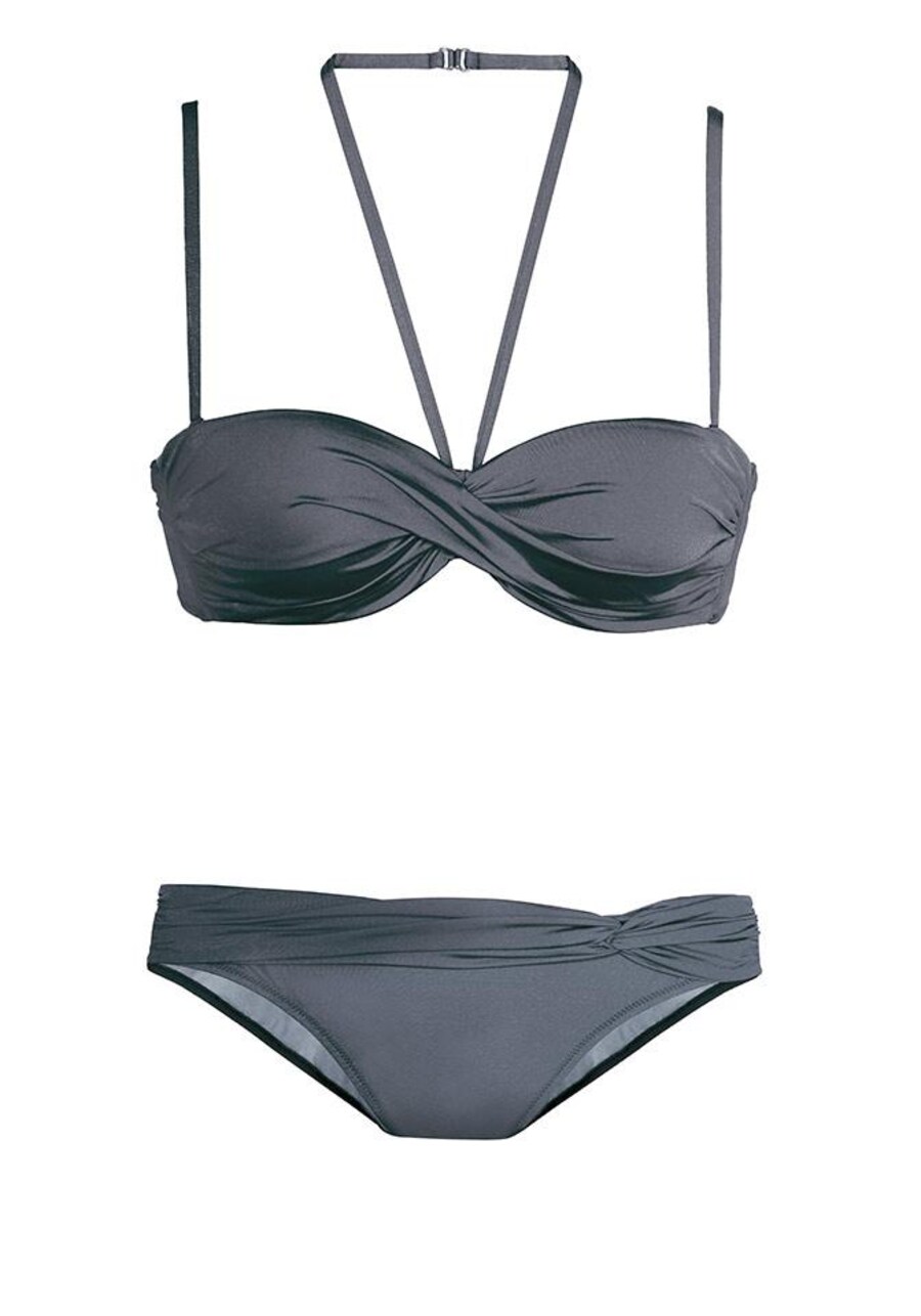 

Бикини на косточках LASCANA Bandeau Bikini, антрацит