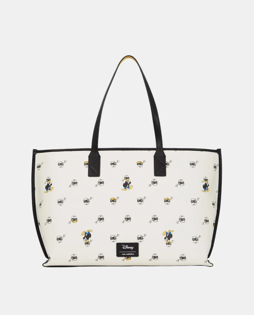 

Большая сумка через плечо из переработанного хлопка с застежкой-молнией Karl Lagerfeld, мультиколор