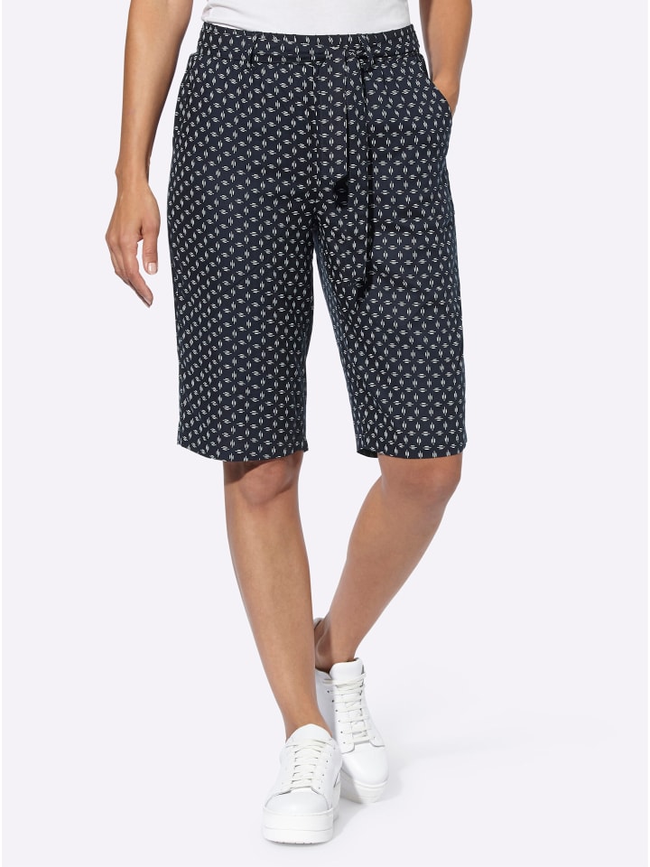 

WITT WEIDEN Бермуды с принтом в сине-белых тонах