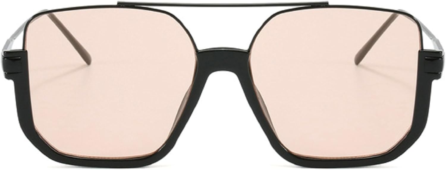 

Винтажные солнцезащитные очки большого размера 2024 года для женщин, ретро, ​​большие квадратные солнцезащитные очки, защита от УФ-излучения UV400, размер N45 mincl, Brown