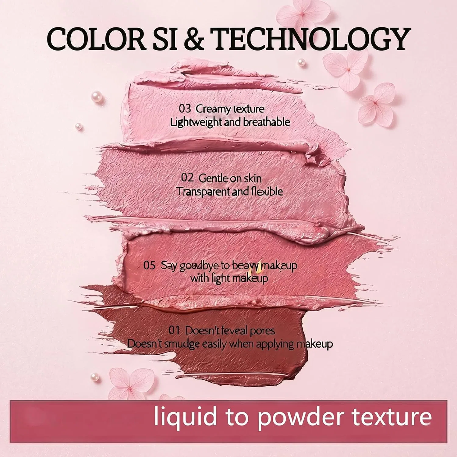 Жидкие румяна IWAWA Liquid Blush с губчатым аппликатором, матовые Vokkrv, 03 — фото 3