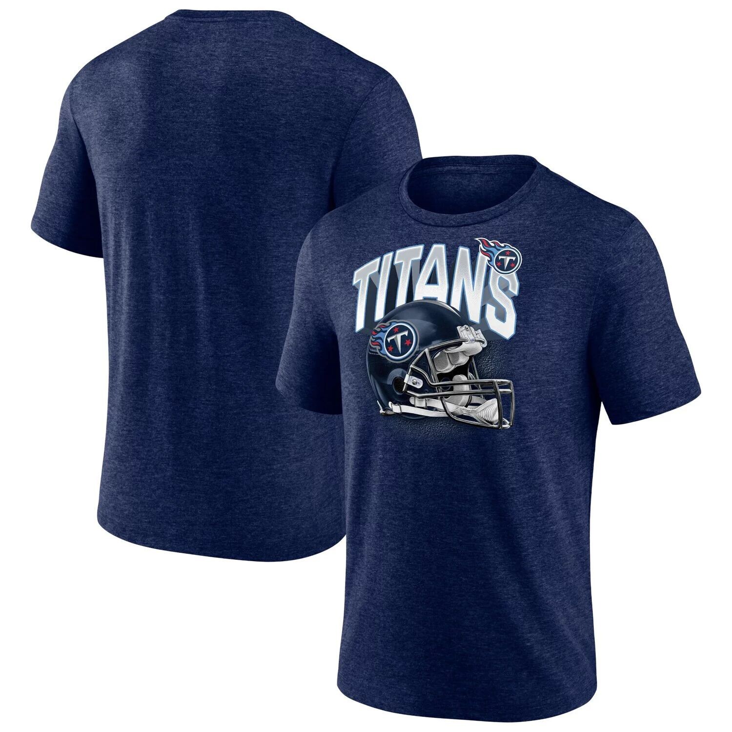 

Мужская темно-синяя футболка с фирменным рисунком Tennessee Titans End Round Tri-Blend Fanatics, Синий, Мужская темно-синяя футболка с фирменным рисунком Tennessee Titans End Round Tri-Blend Fanatics