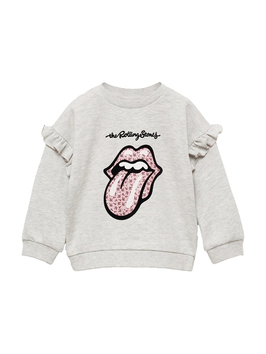 

Худи MANGO KIDS Sweatshirt RFLOWERS, пятнистый серый