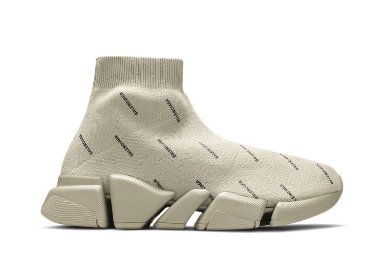 Кроссовки Balenciaga Wmns Speed 2.0 Sneaker Allover Logo - Sand, коричневый