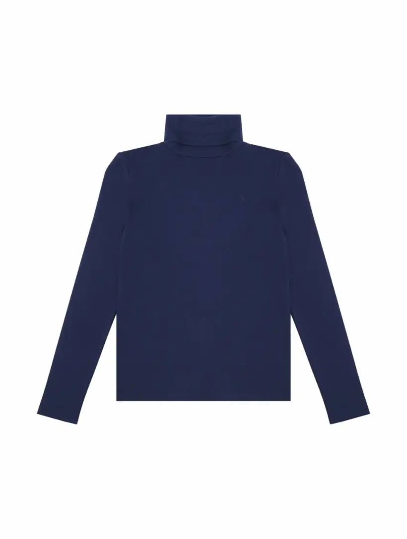 

Хлопковая водолазка с логотипом Ralph Lauren, тёмно-синий