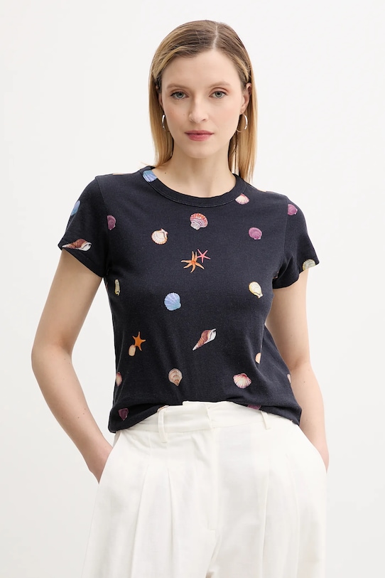 

Футболка из хлопка Rag & Bone, темно-синий