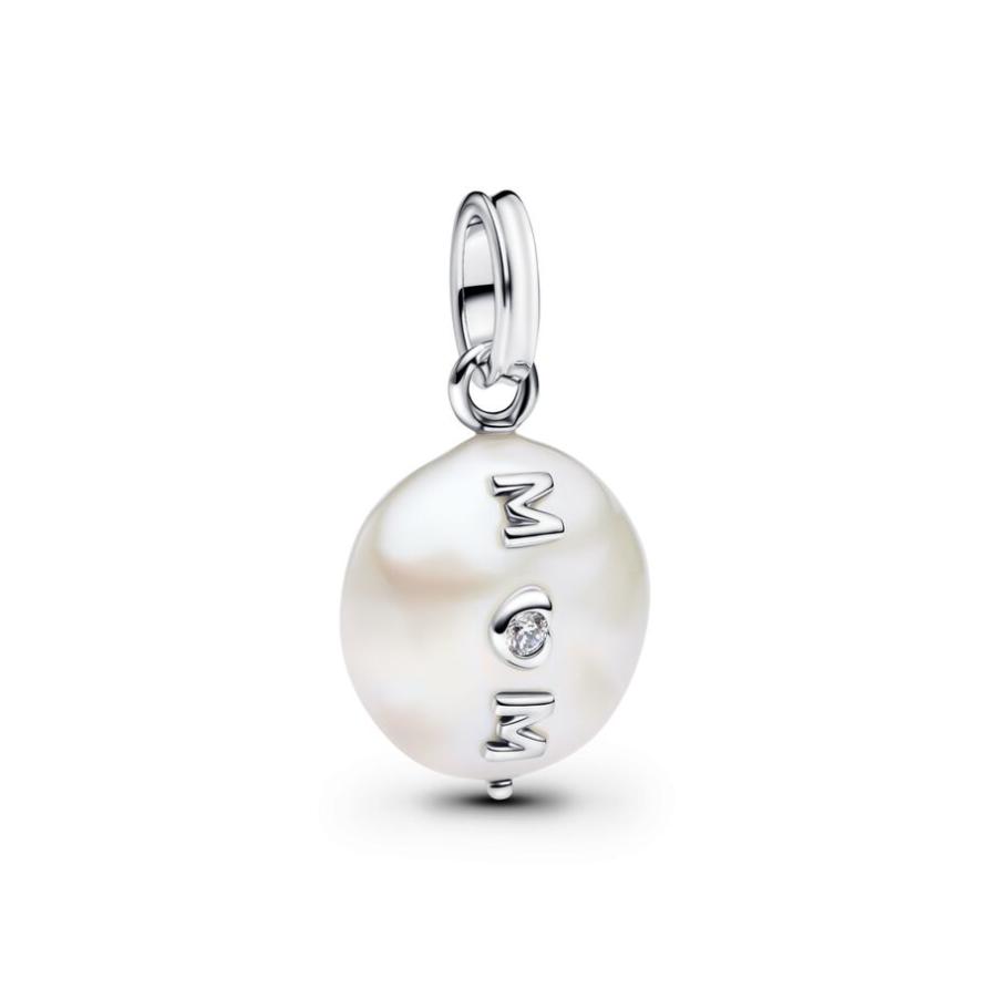 

Набор Pandora Mother's Day Pearl Charm Bracelet Set, стерлинговое серебро