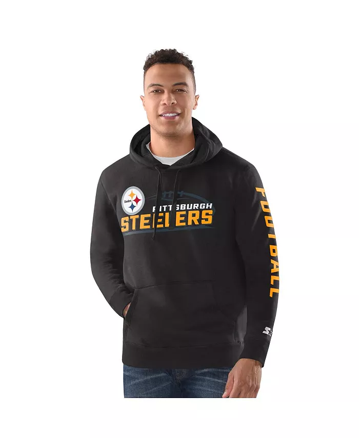 

Мужская худи винтажная Pittsburgh Steelers цвета хизер-серый Starter