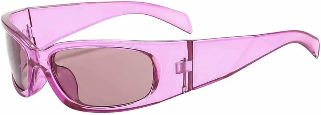 

Винтажные панк-солнцезащитные очки для женщин, роскошные мужские очки для активного отдыха, велоспорта, спорта, походов, защита от УФ-излучения UV400 TVTBBVV, Purple Tea