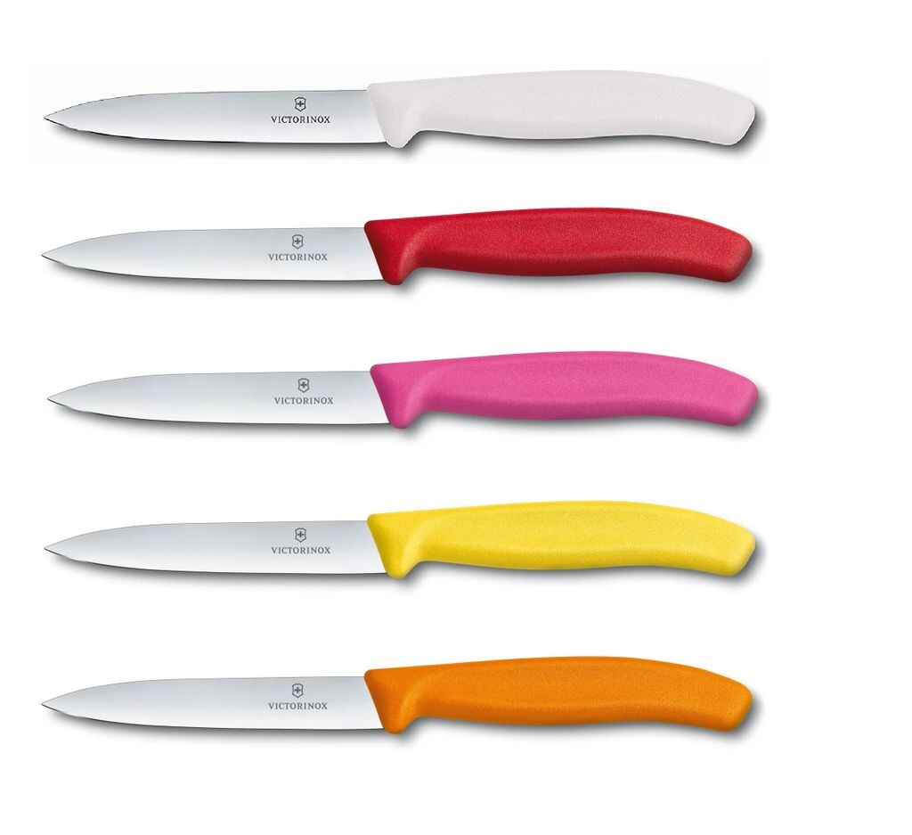 

В наборе 5 овощных ножей Victorinox Swiss Classic Colorful 10 см Victorinox Swiss Army