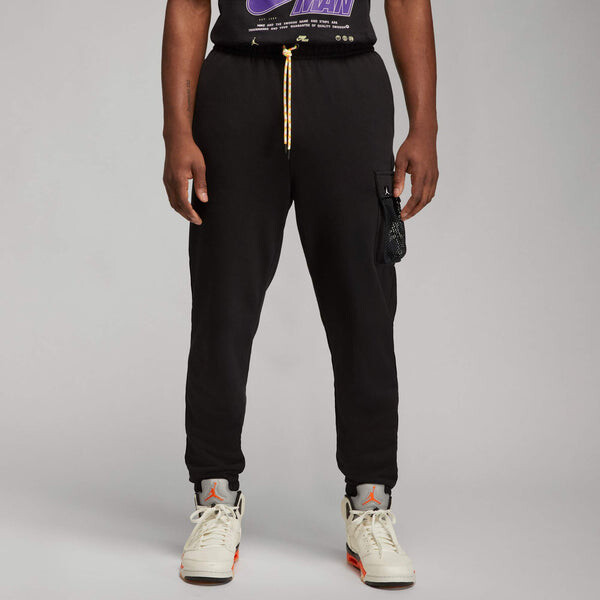 Спортивные штаны Air Jordan Jumpman Solid Color Mesh Big Pocket Breathable Lacing Sports Pants Black, черный — фото 4