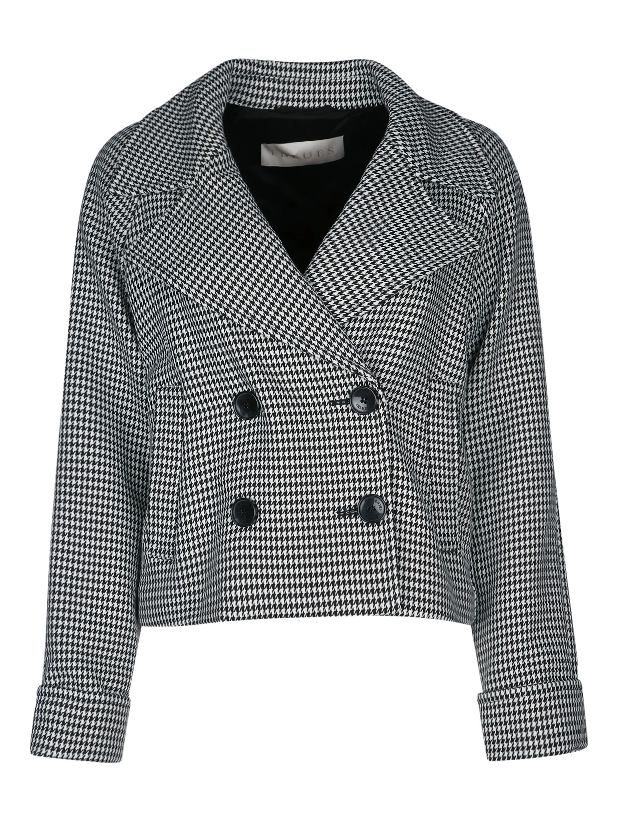

Двубортный жакет в ломаную клетку I Blues, черный