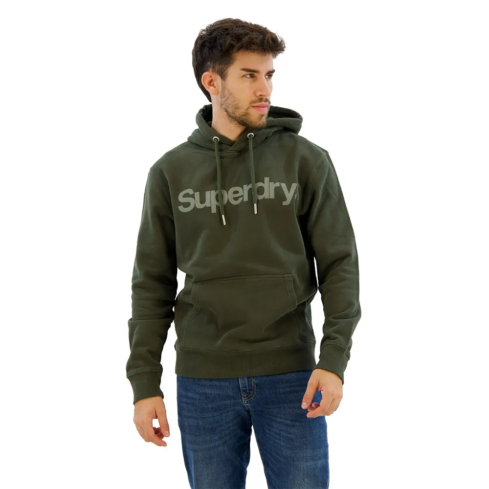 

Худи Superdry Core Logo City Loose, зеленый