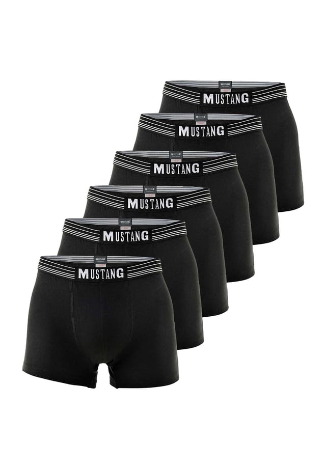 

Ретро шорты 6 пар боксерских шорт брюки настоящий деним Mustang, черный