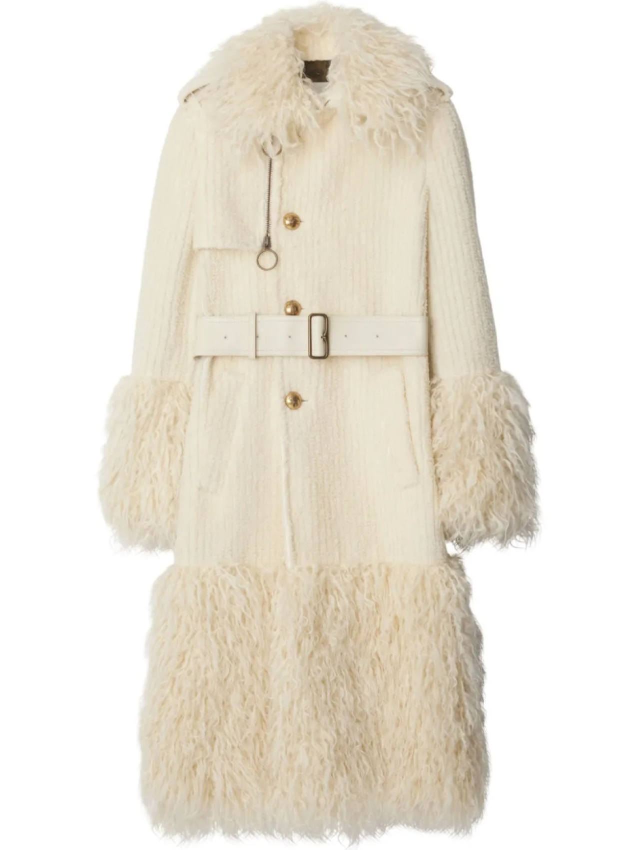 

Burberry вельветовый тренч, белый