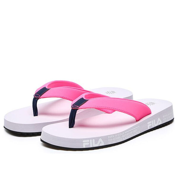 Тапочки core fashion slippers 'pink white' Fila, розовый — фото 2
