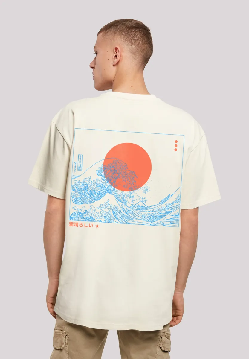 

F4NT4STIC Футболка "Kanagawa Wave Japan", принт, цвет Sand