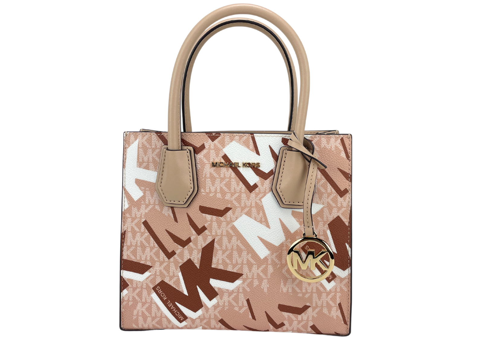 

Сумка-мессенджер через плечо Mercer Medium Graphic Buff Leather Michael Kors