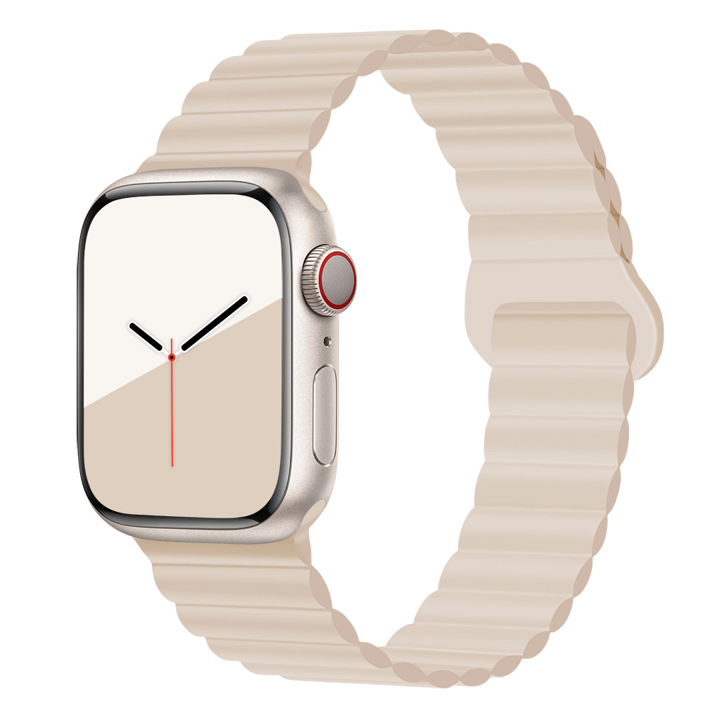 

Ремешок из силиконового материала, совместимый с Apple Akkerds, Starlight & Orange