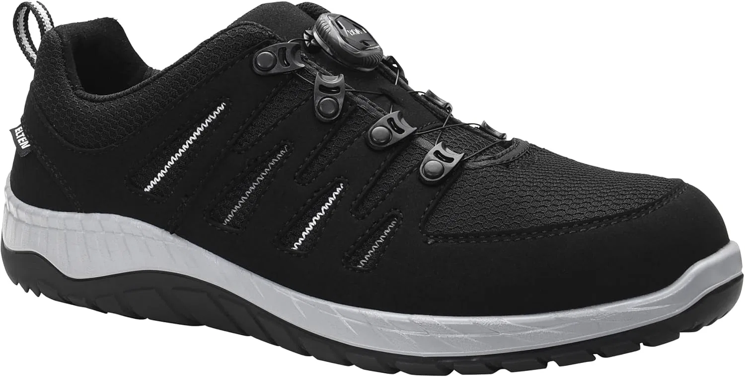 Защитная обувь ELTEN Maddox BOA Black-Grey Low ESD S3S для мужчин и женщин, текстиль, стальной защитный носок, легкая, спортивная