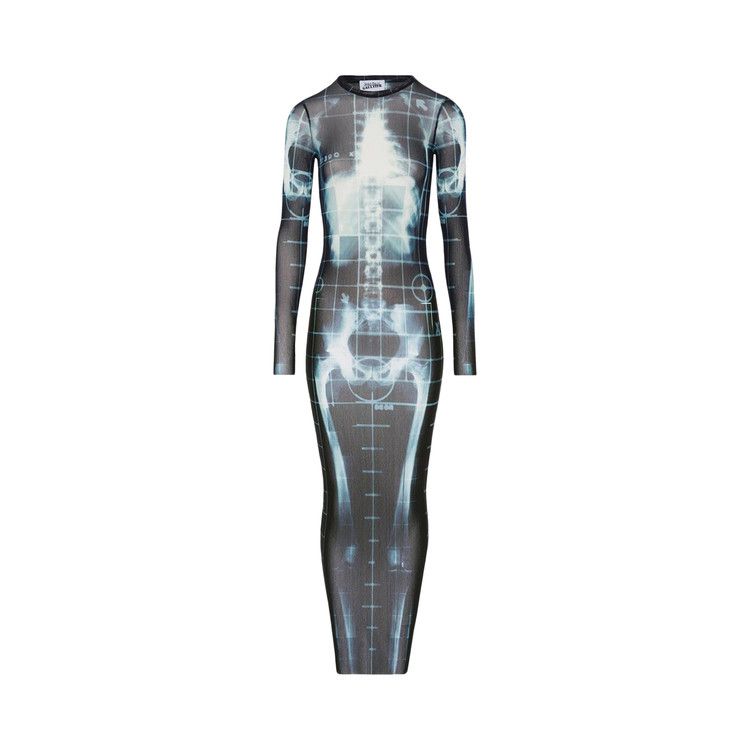 

Платье Jean Paul Gaultier Printed Squeletor Mesh Long Dress, Black/Navy/Lightblue