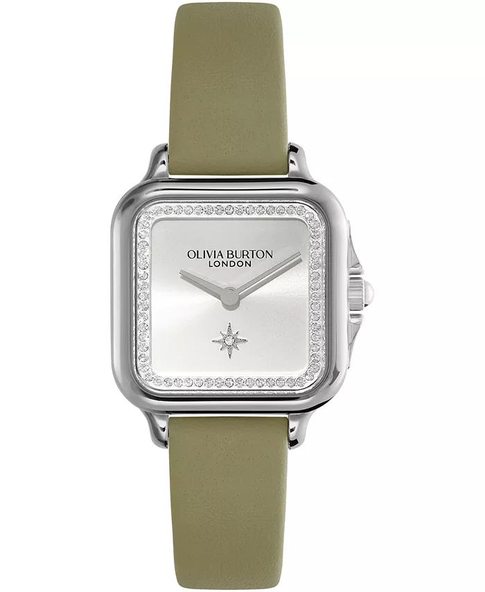 

Женские часы Grosvenor Green из кожи, 28 мм Olivia Burton