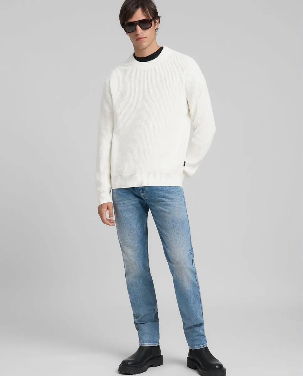 

Мужской свитер с длинными рукавами и круглым вырезом Replay, белый