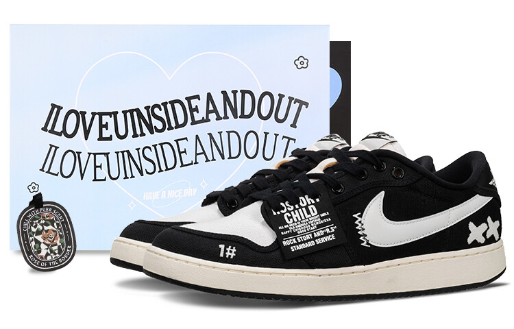 

Кроссовки Air JORDAN 1 Vintage Basketball Shoes Men Low-Top Black White