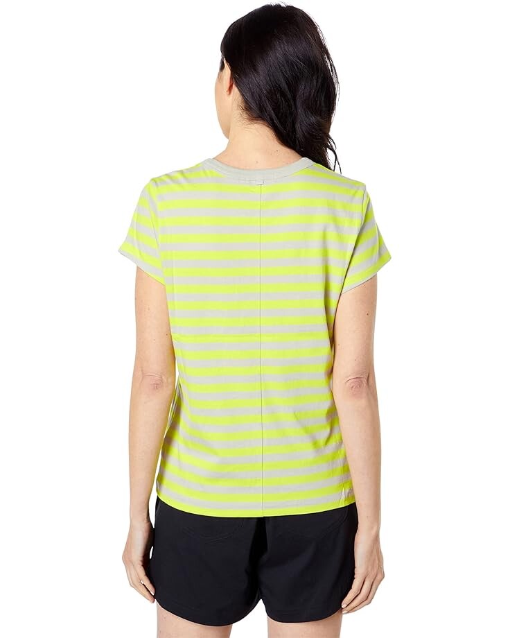 

Футболка Outerknown Sojourn Boy Tee, цвет Electric Lime Fogbank Stripe