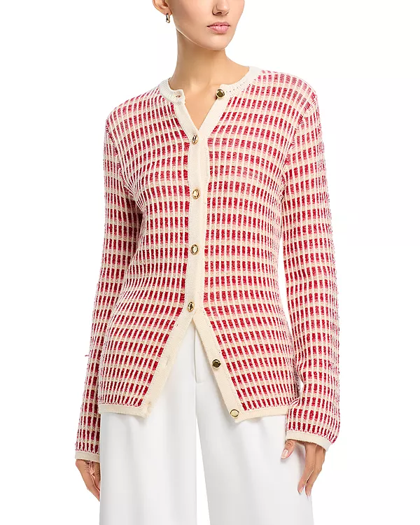 

Кардиган с круглым вырезом из шерстяной смеси Ivy Ramy Brook, мультиколор