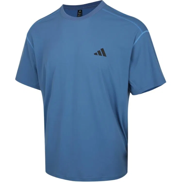 Футболка мужская темно-синяя crew neck moderate Adidas, Dark Blue
