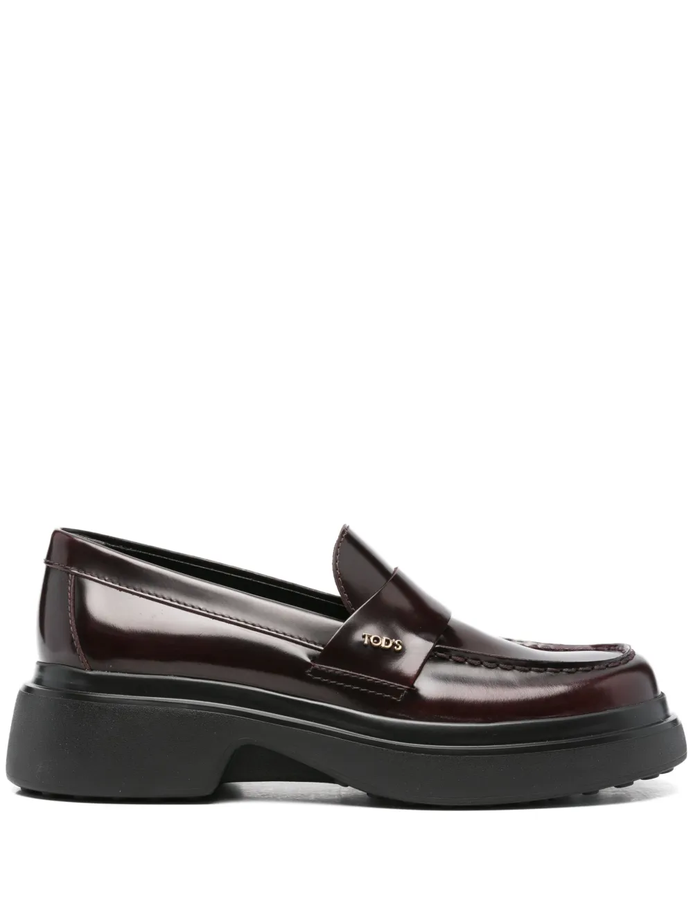 Лоферы на платформе TOD'S, красный