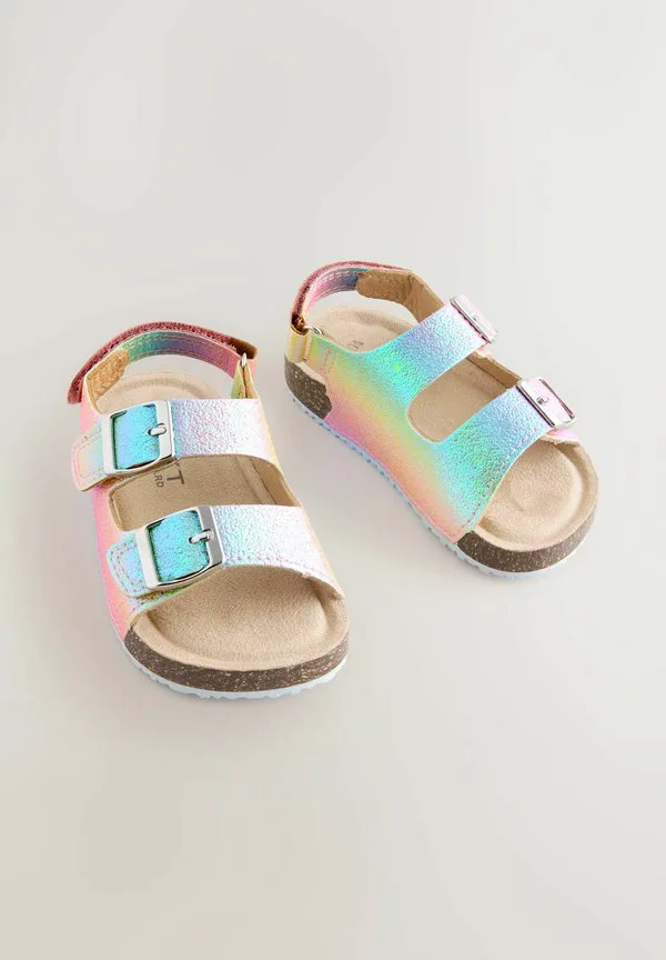 Детские туфли с широкой колодкой и двумя ремешками Next, Multi Glitter — фото 2