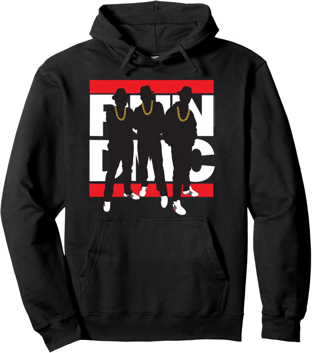 

Официальная толстовка с силуэтом группы Run DMC, черная, Черный, Официальная толстовка с силуэтом группы Run DMC, черная