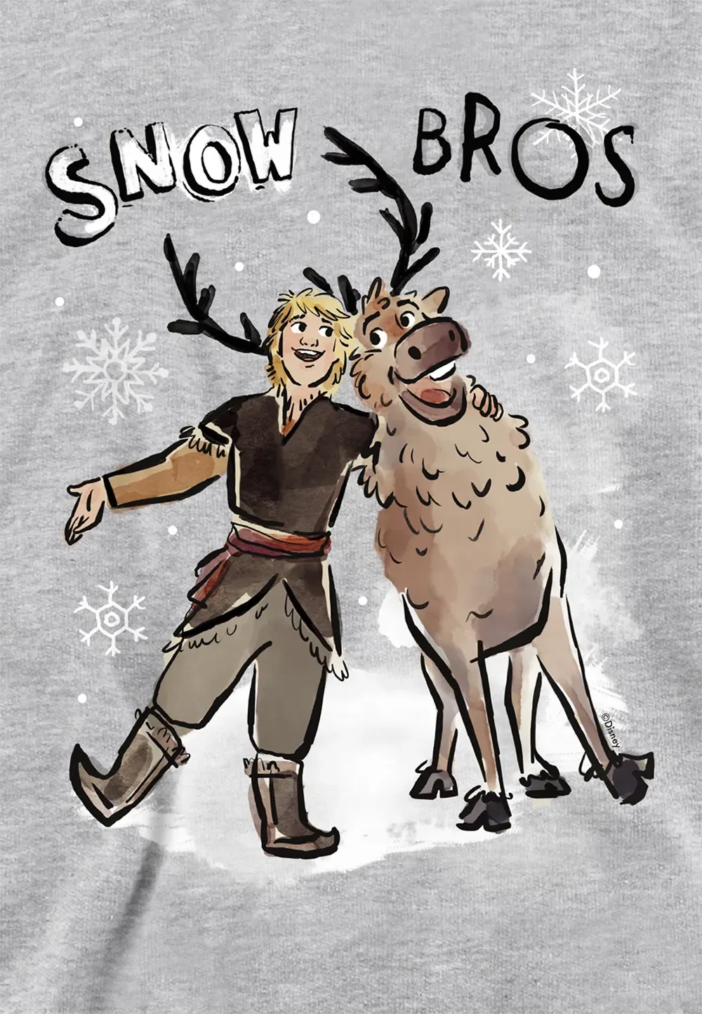 Детская худи Disney Frozen Sven And Kristoff, серый — фото 2