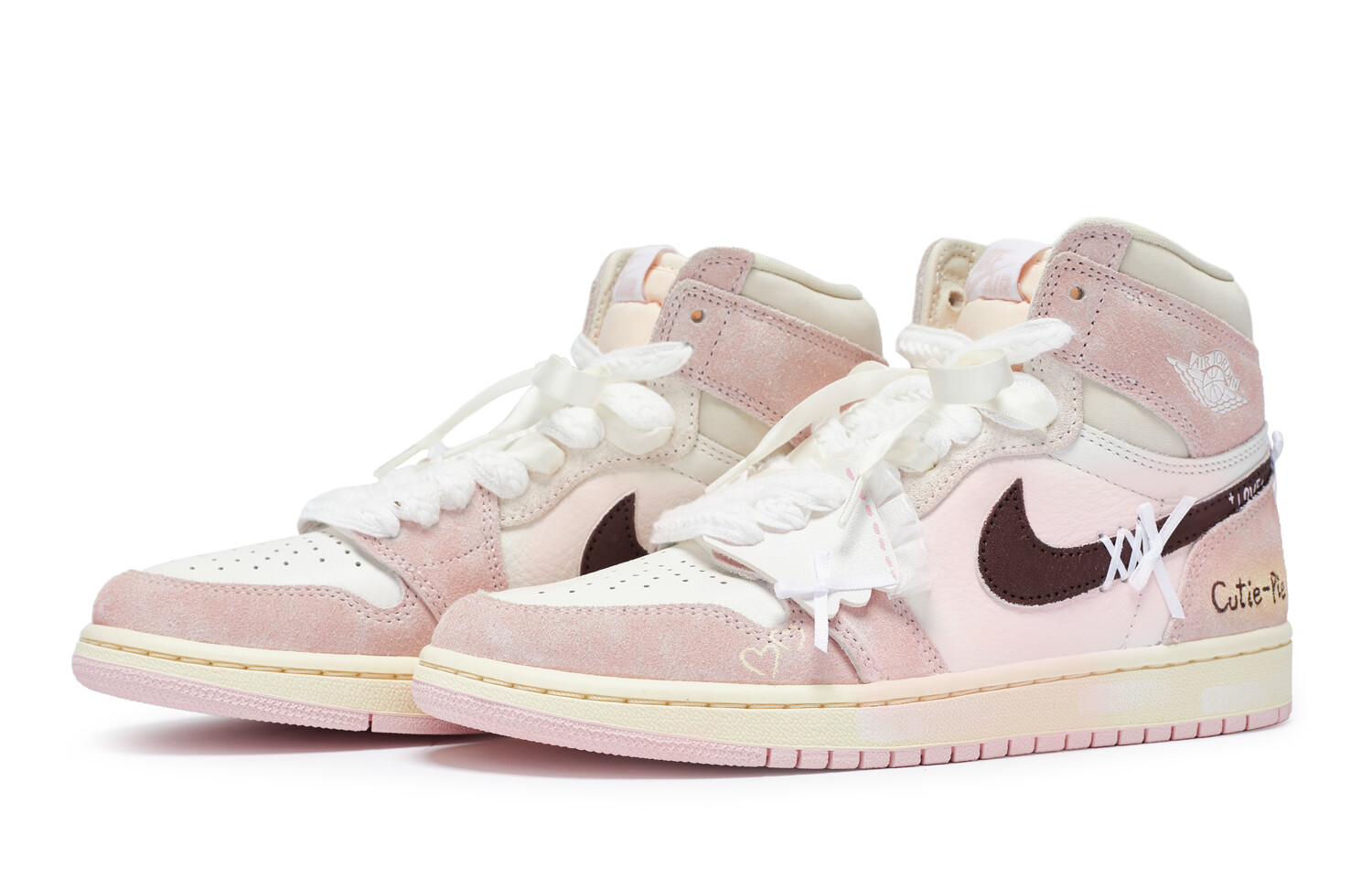 Кроссовки Air Jordan 1 Vintage Basketball Shoes Women's Low-Top White — фото 4