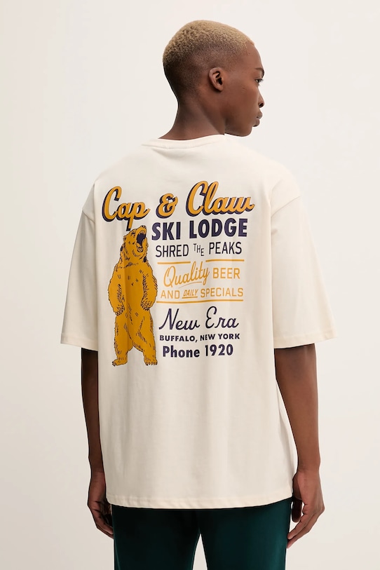 

Хлопковая футболка New Era, бежевый