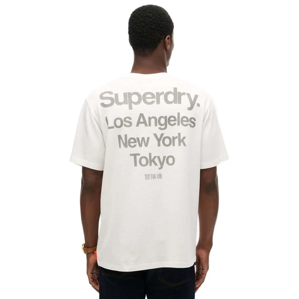 Футболка с коротким рукавом Superdry Core Logo City, белый — фото 2